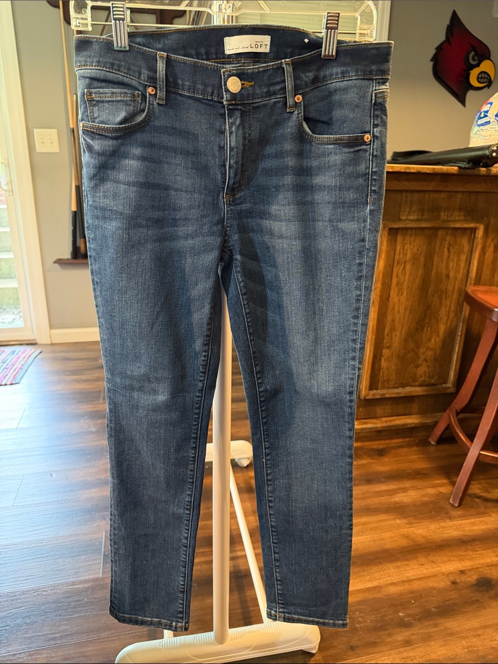 LOFT Women's Dark Blue Skinny Jeans - Classic Indigo Wash